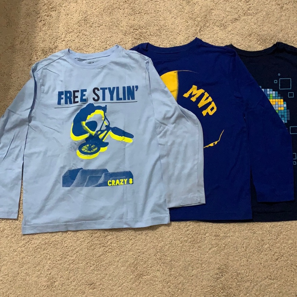 Set of Crazy 8 Boy’s Long Sleeve Shirts